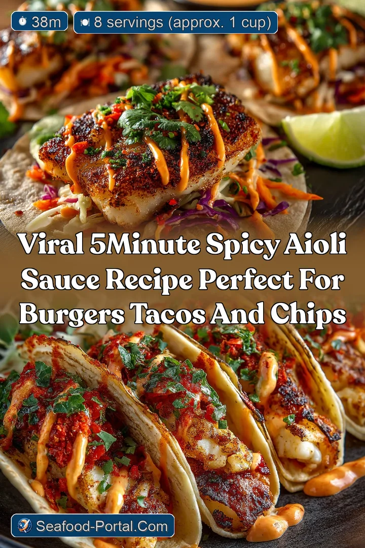 Viral 5Minute Spicy Aioli Sauce Recipe Perfect for Burgers Tacos and Chips