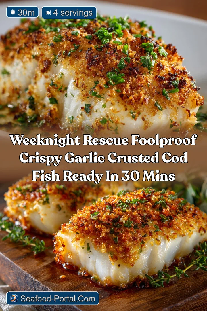 Weeknight Rescue Foolproof Crispy Garlic Crusted Cod Fish Ready in 30 Mins