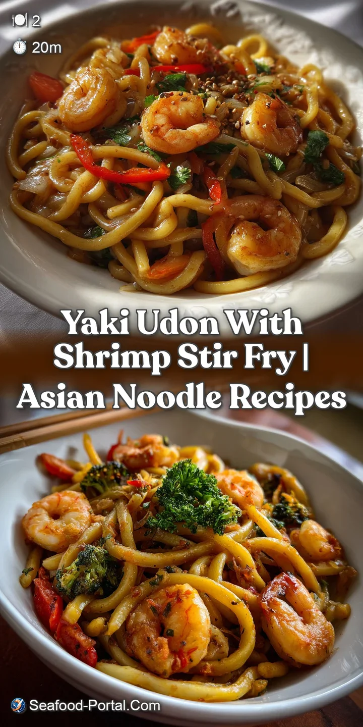 Yaki Udon with Shrimp Stir Fry | Asian Noodle Recipes