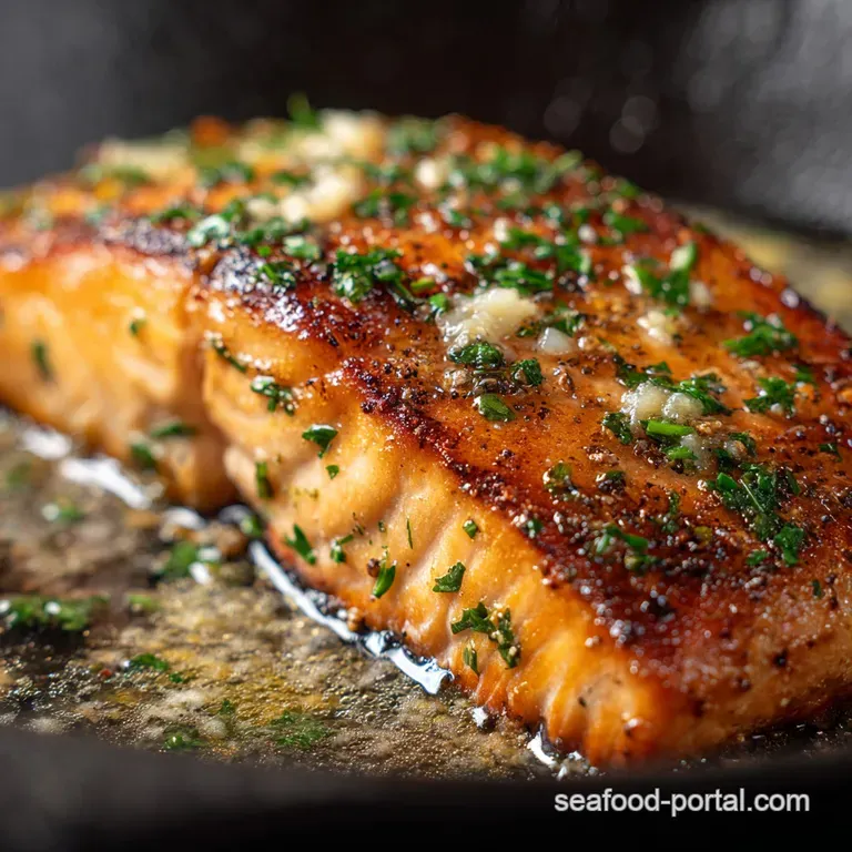The Ultimate 15Minute Garlic Butter Salmon Steak Panseared presentation