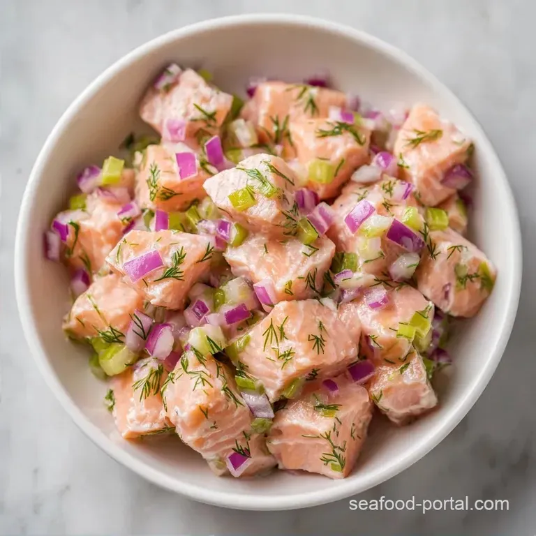 5Minute Salmon Salad: Creamy and Fresh