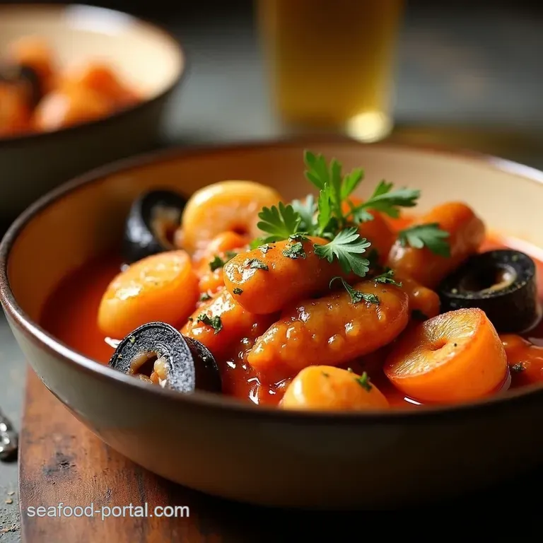 Ahoy There Easy Cioppino Seafood Stew presentation