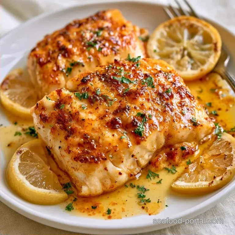 Healthy Air Fryer Cod Lemon Butter Sauce