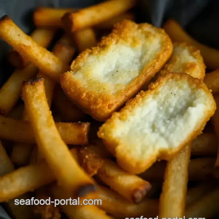 Air Fryer Fish & Chips presentation