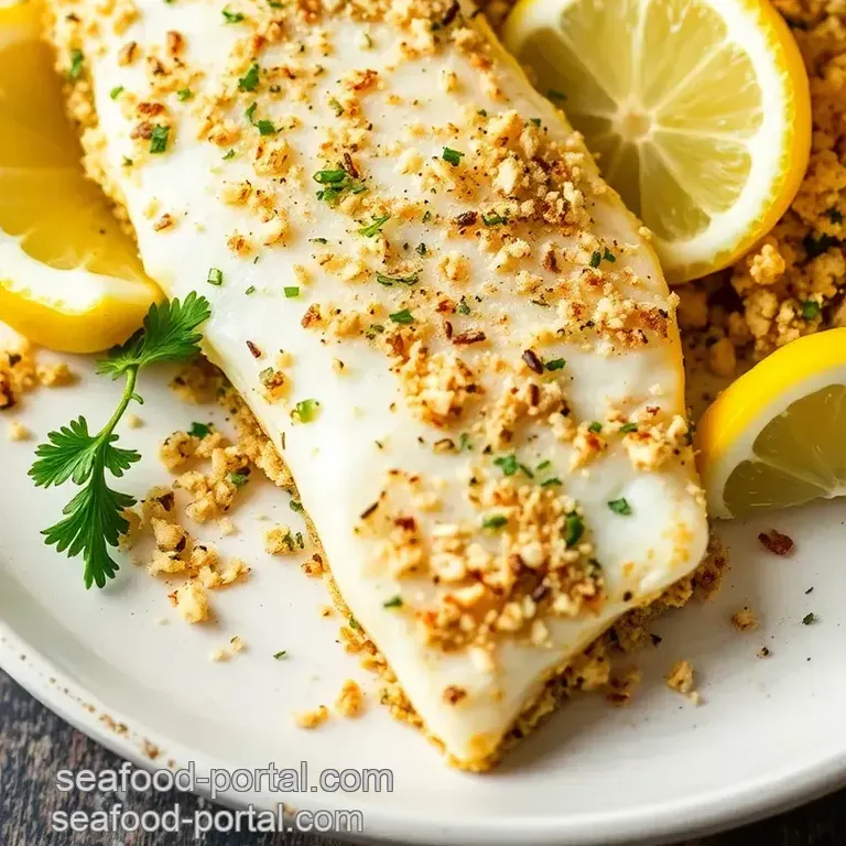 Air Fryer Herb-Crusted Sea Bass presentation