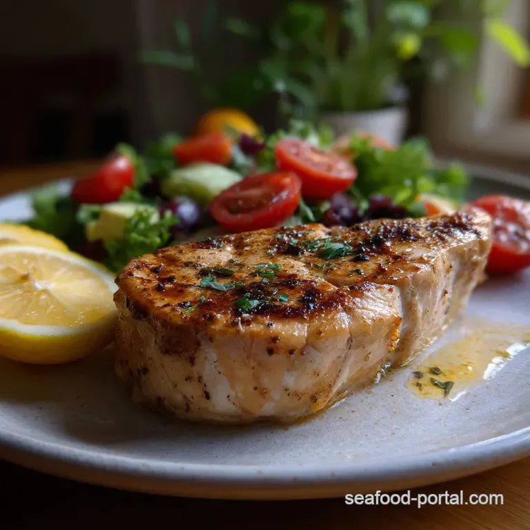 Air Fryer Swordfish Steak: Mediterranean Crust