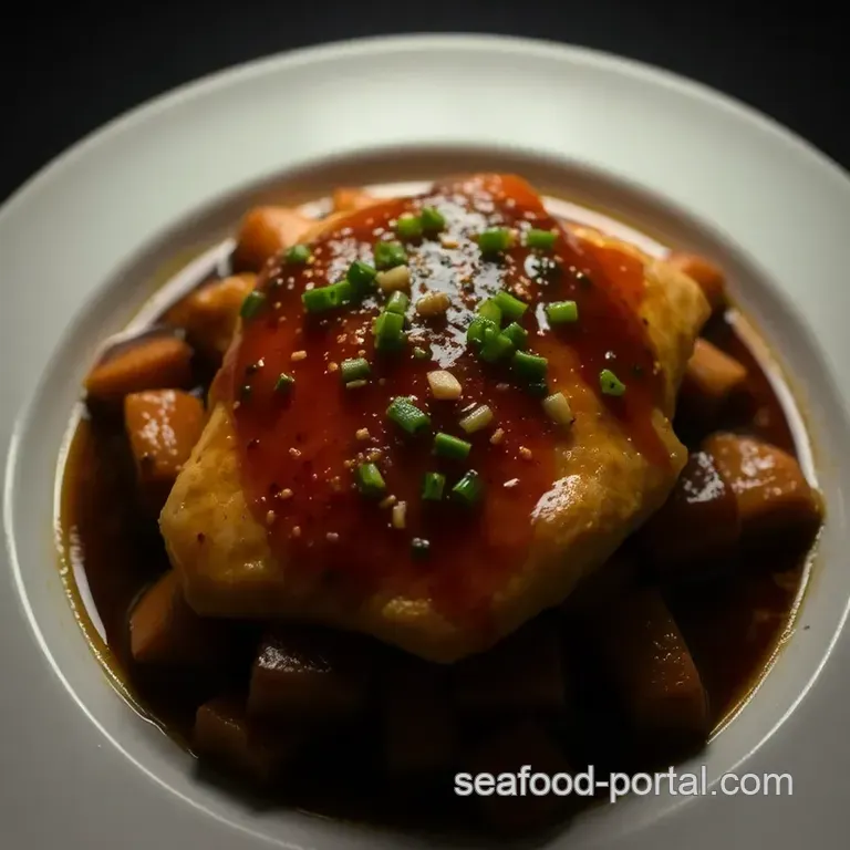 Asian-Inspired Chilean Sea Bass with Soy-Ginger Glaze presentation