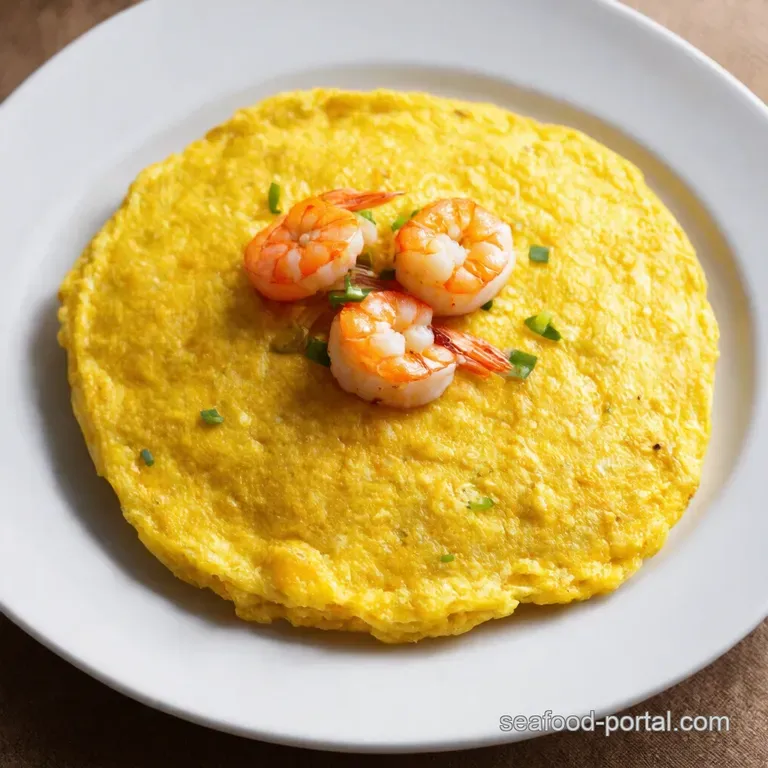 AsianInspired Shrimp and Rice Omelettes