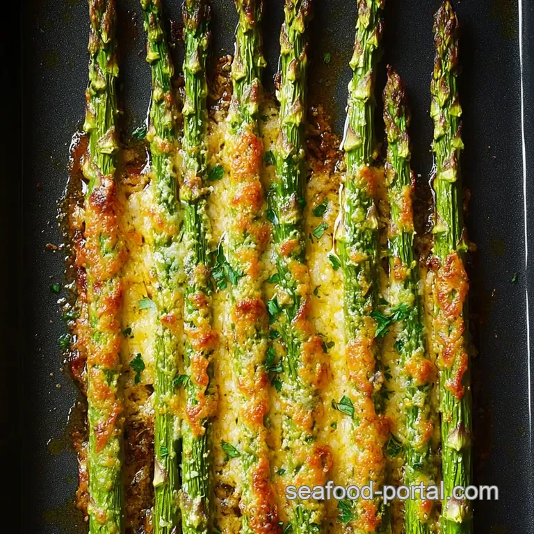 Asparagus Elevenses: Lemon &amp Parmesan Baked Spears presentation