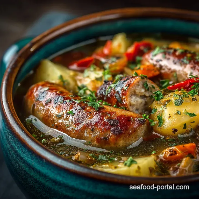 The Dublin Darling Traditional Sausage Bacon and Potato Coddle presentation