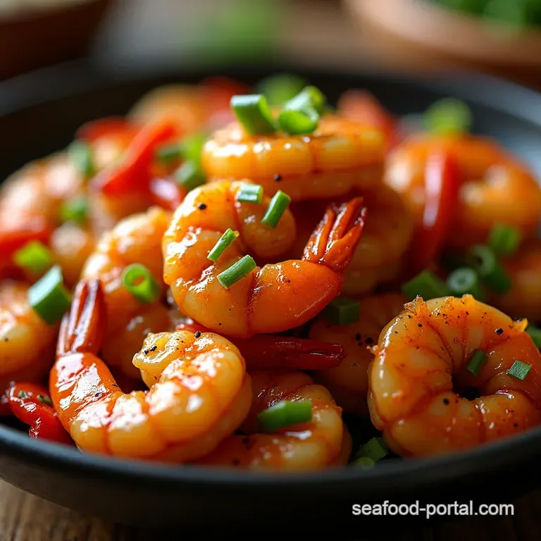 Sichuan Street Cred Quick Authentic Kung Pao Shrimp presentation