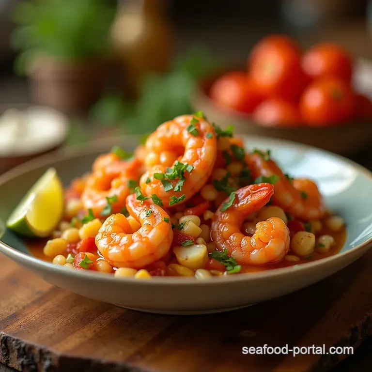 Coastal Cool Down Authentic Mexican Shrimp Ceviche with a Kick presentation