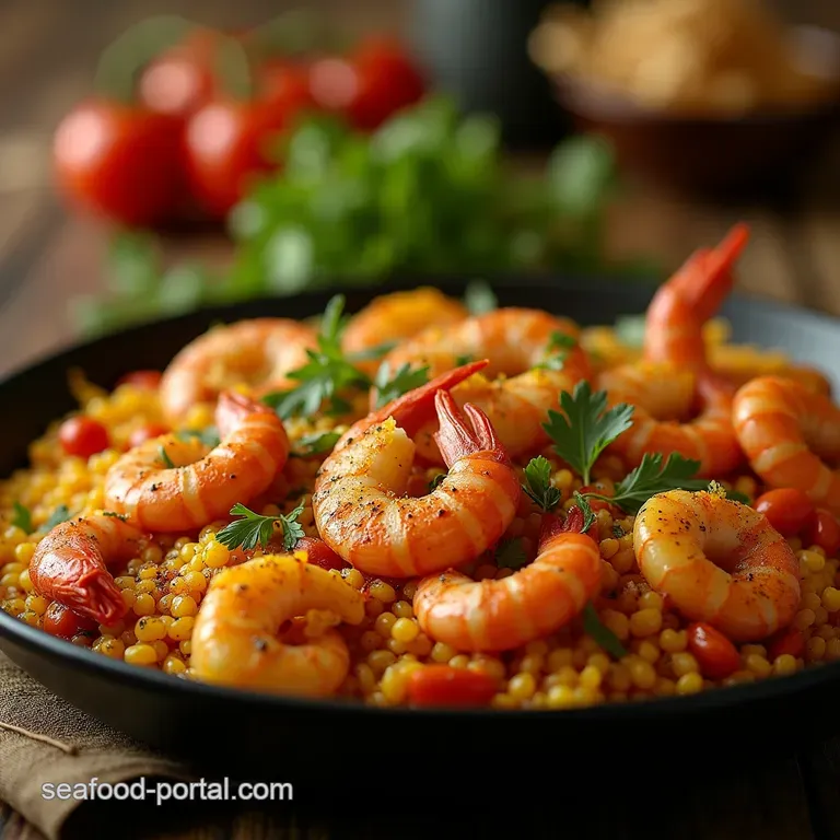The SunDrenched Kitchen Authentic Spanish Seafood Paella presentation