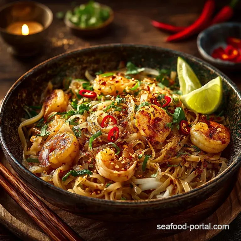 Authentic StreetStyle Shrimp Pad Thai Sweet Sour and Savoury Perfection