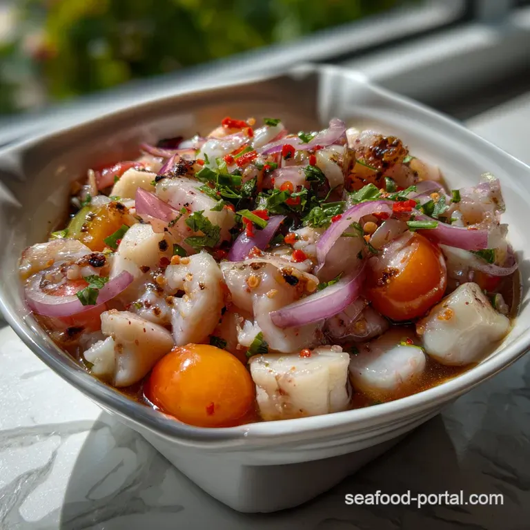 Authentic Bahamian Conch Salad: 15 Minute Flavor presentation