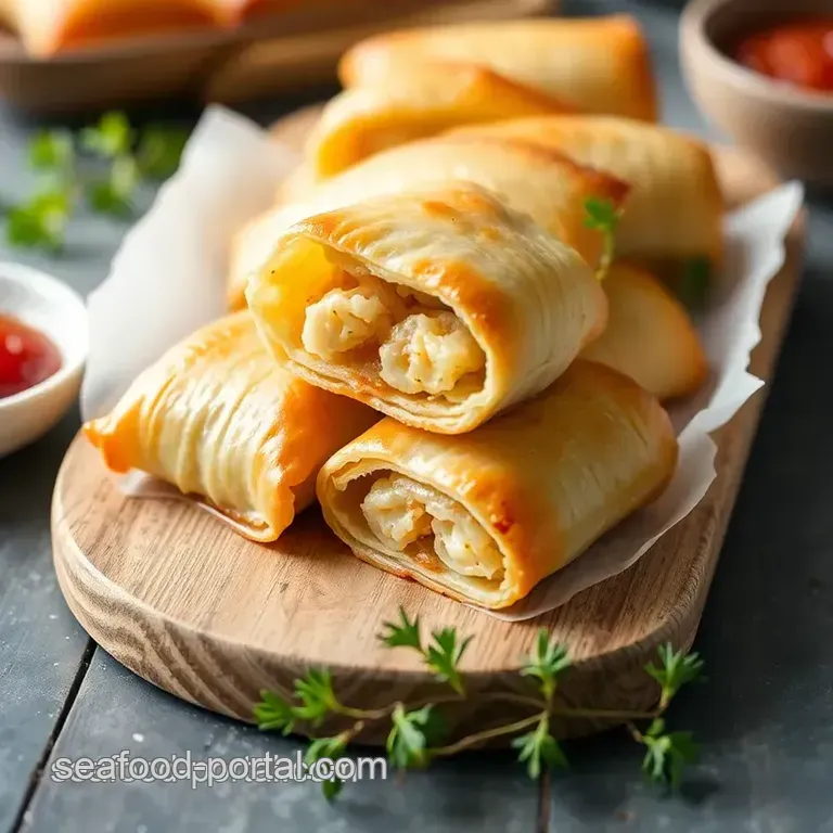 Bake Fish Pastry Rolls presentation