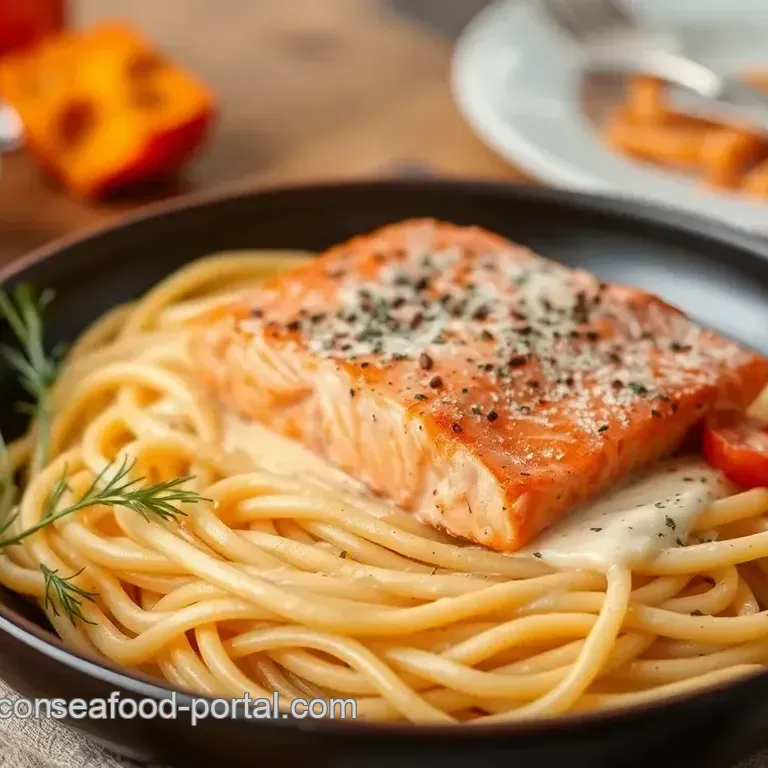 Bake Salmon Creamy Tagliatelle Delight