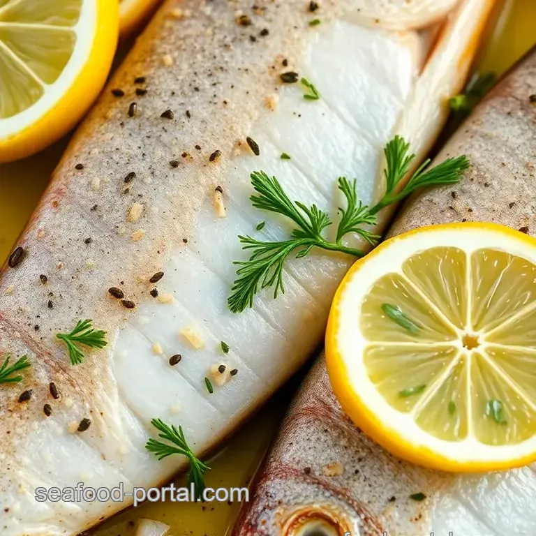 Baked Sea Trout with Zesty Lemon Garlic presentation