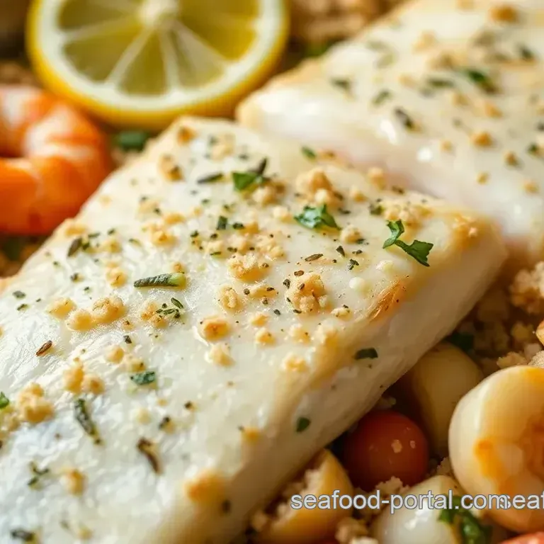 Seafood Bake with Herb Crust
