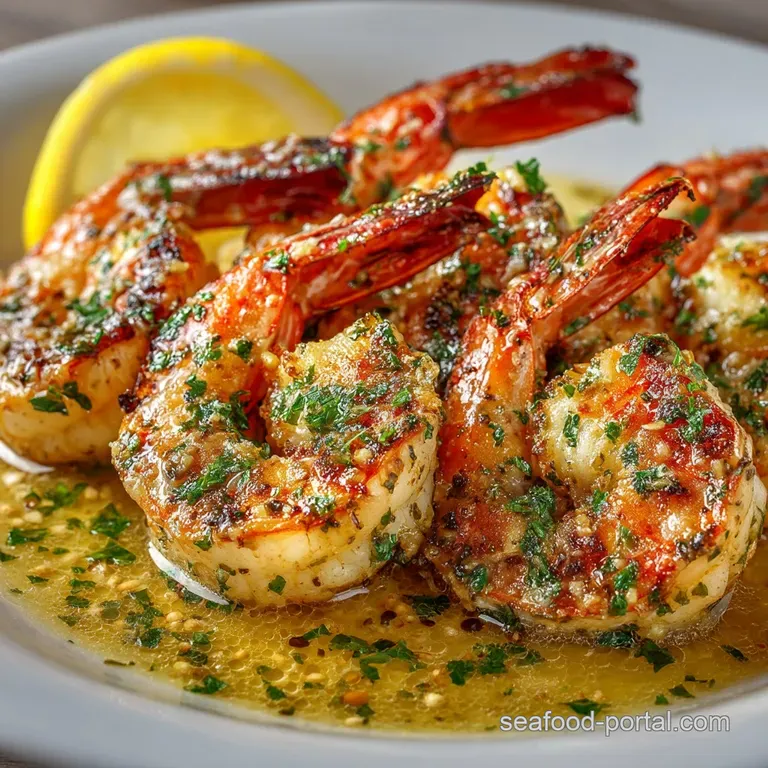 Posh Baked Colossal Shrimp with Lemon Garlic Butter Sauce Effortless Luxury