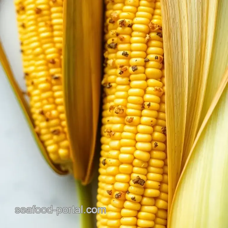 Baked Corn on the Cob (Husk On!) presentation