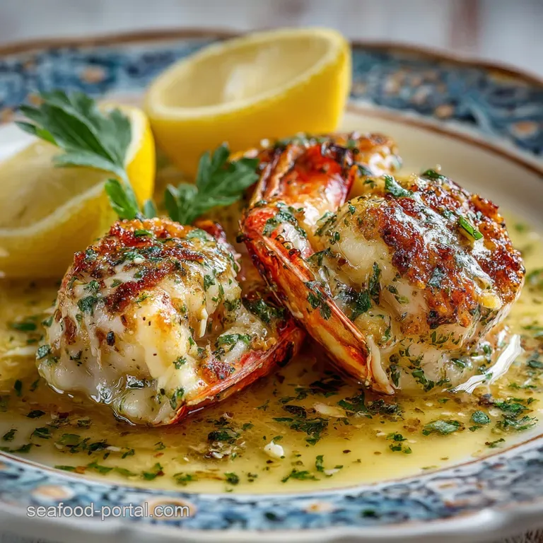 Decadent Baked Crab Stuffed Jumbo Shrimp with LemonGarlic Drizzle