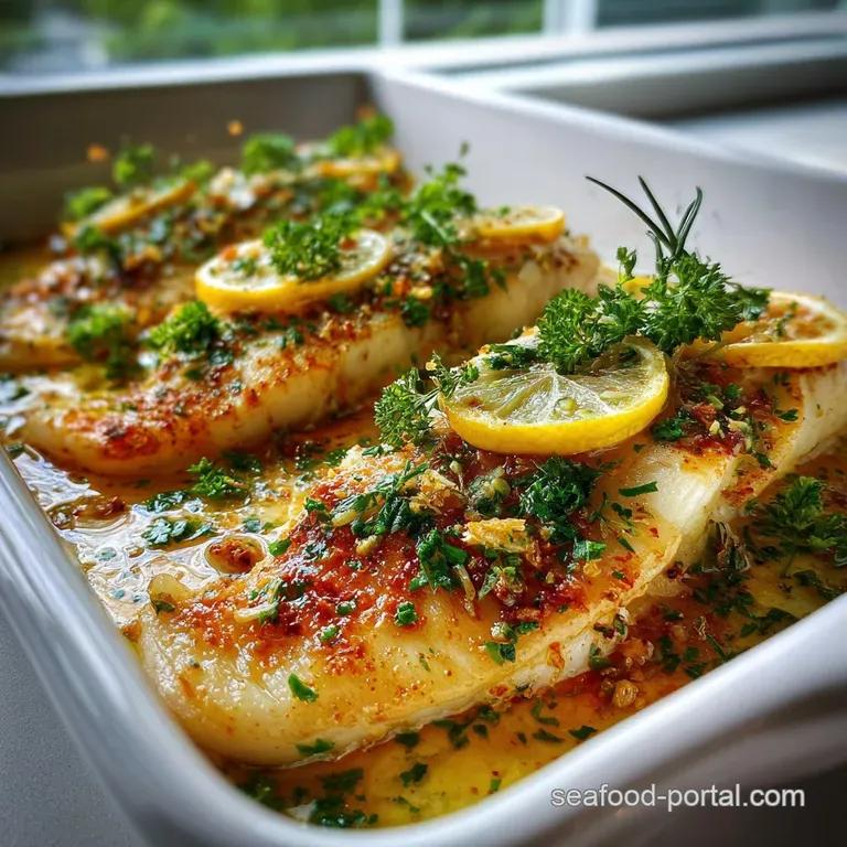Baked Fish in Oven: Garlic Lemon Butter