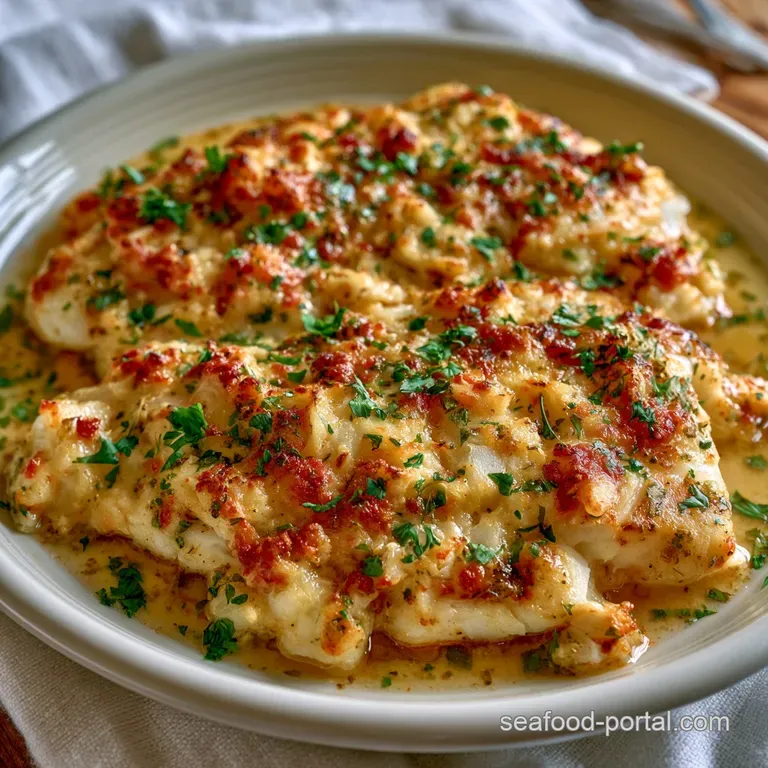 Baked Flounder With Lump Crab Topping: Golden and Buttery