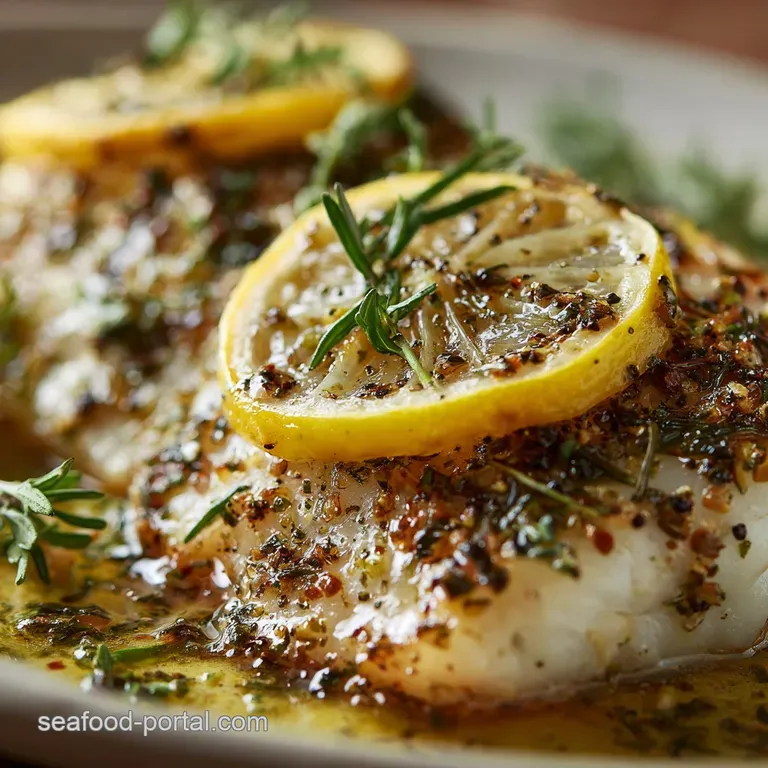 Baked Grouper with Lemon and Herbs: the Riviera Roast (Easy Mediterranean Fillets) presentation