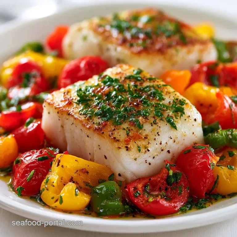 Baked Haddock with Baby Bell Peppers: Buttery and Zesty
