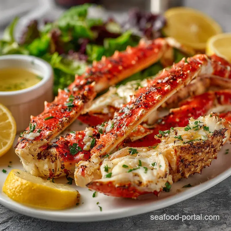 Baked King Crab Legs with Zesty Lemon-Garlic Butter