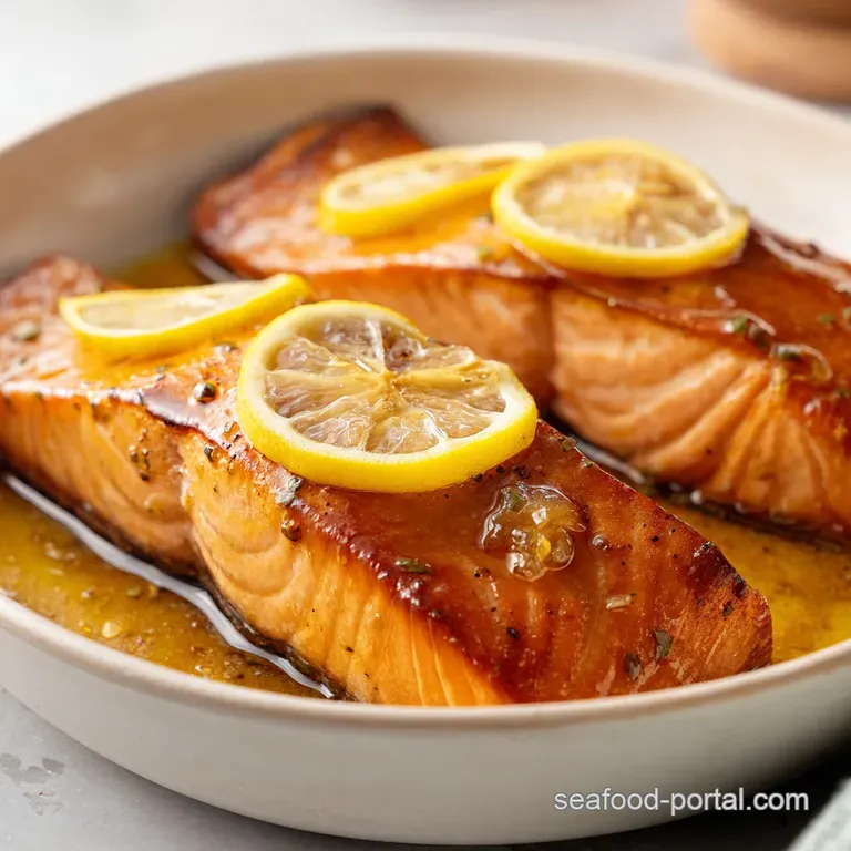 Butter Lemon Garlic Baked Salmon: Rich and Tender