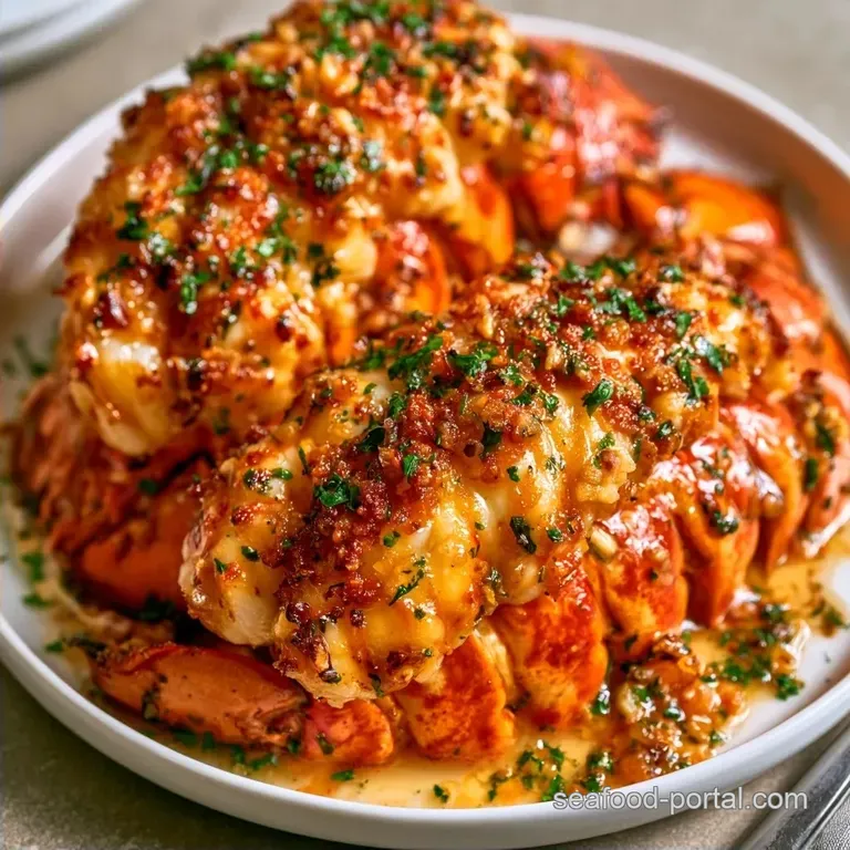 Baked Lobster with Garlic Butter Panko with Lemon Zest