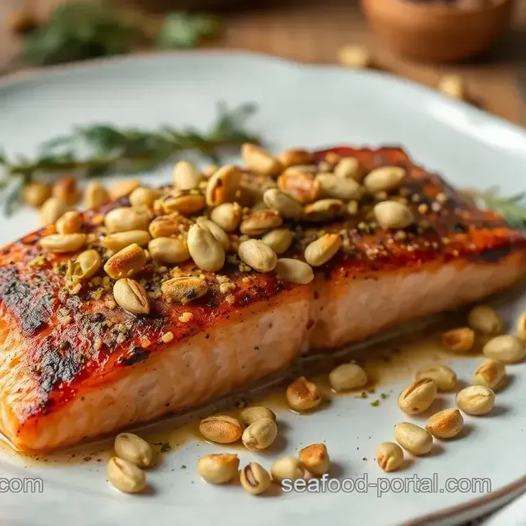 Baked Salmon with Crunchy Pistachios and Herb Crust