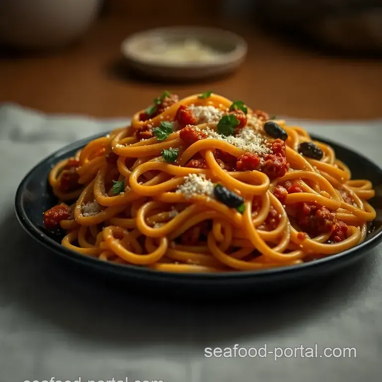 Baked Spaghetti Delight presentation