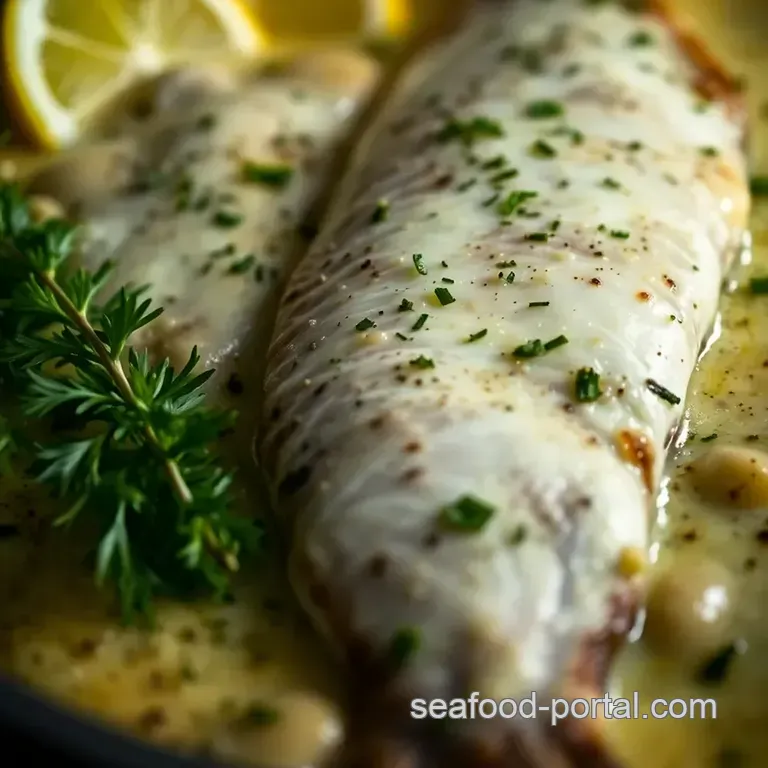 Baked Walleye with Herb Butter Crust presentation
