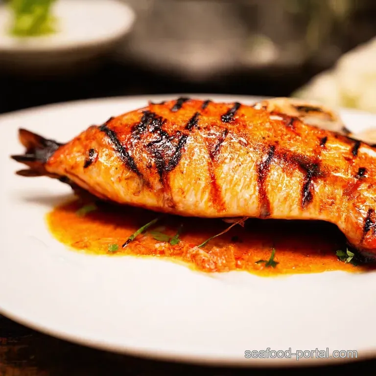 Bali Breeze Grilled Fish with Fragrant Spices Ikan Bakar presentation