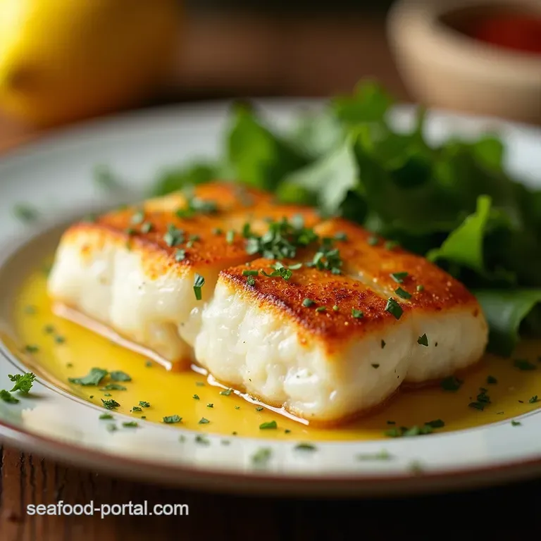 Basa Brilliance Panseared Fillets with Lemonkissed Brown Butter presentation