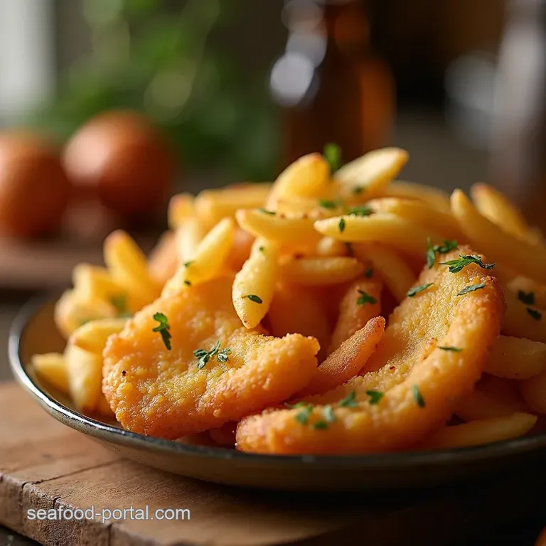 Battered Brilliance Classic Authentic Fish Chips presentation