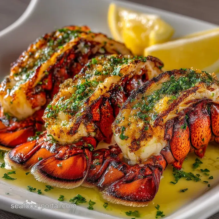 Grilled Lobster Tails with Zesty Butter presentation