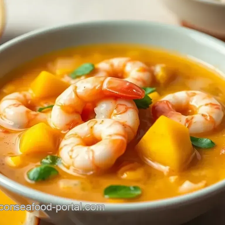 Mango Shrimp Coconut Soup