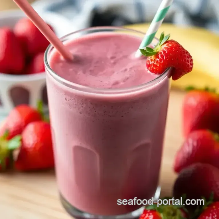Strawberry Sea Moss Gel Smoothie presentation