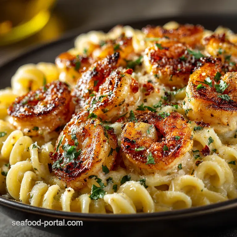 Blimey 30Minute Shrimp Alfredo presentation