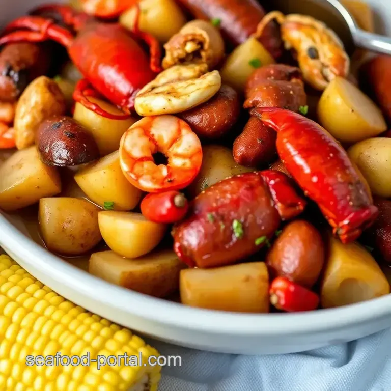 Classic Seafood Boil presentation