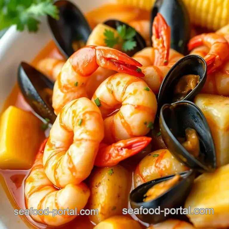 Seafood Boil in a Bag presentation