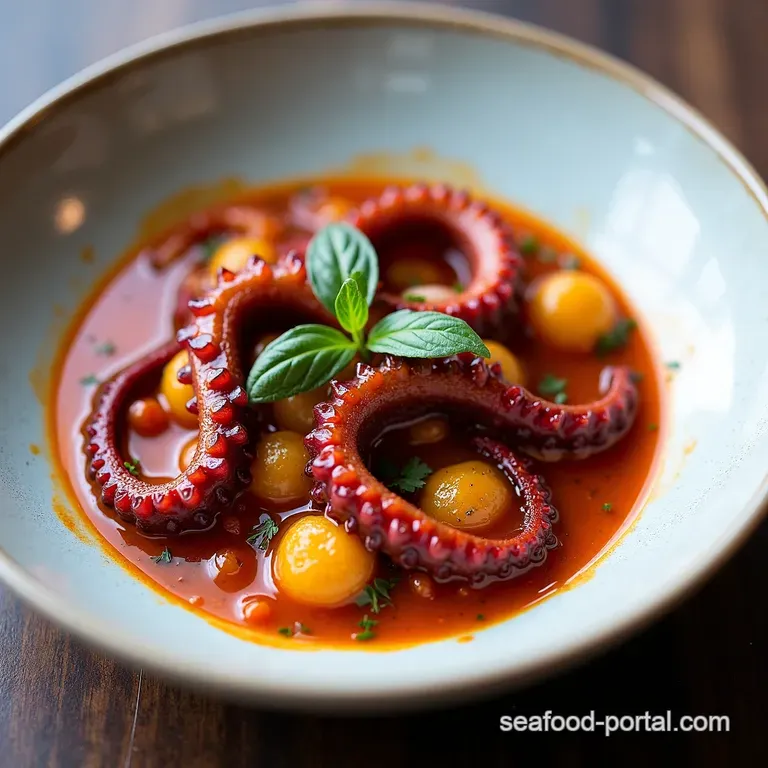 Braised Octopus with Smoky Romesco Sauce
