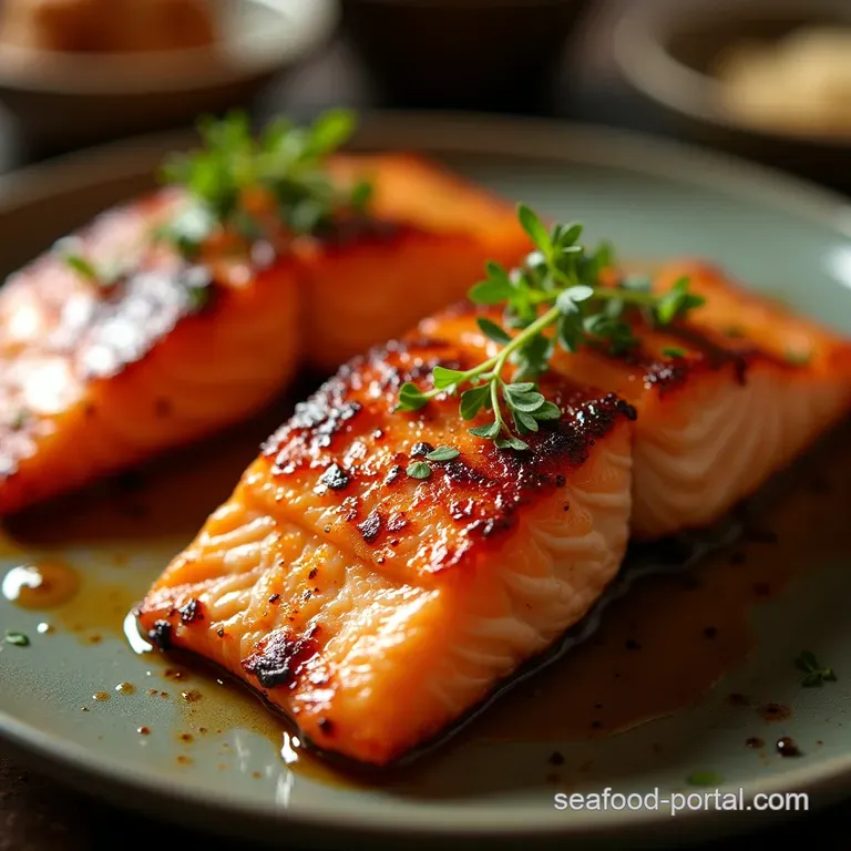 EightMinute Magic Perfectly Caramelized Broiled Miso Salmon presentation