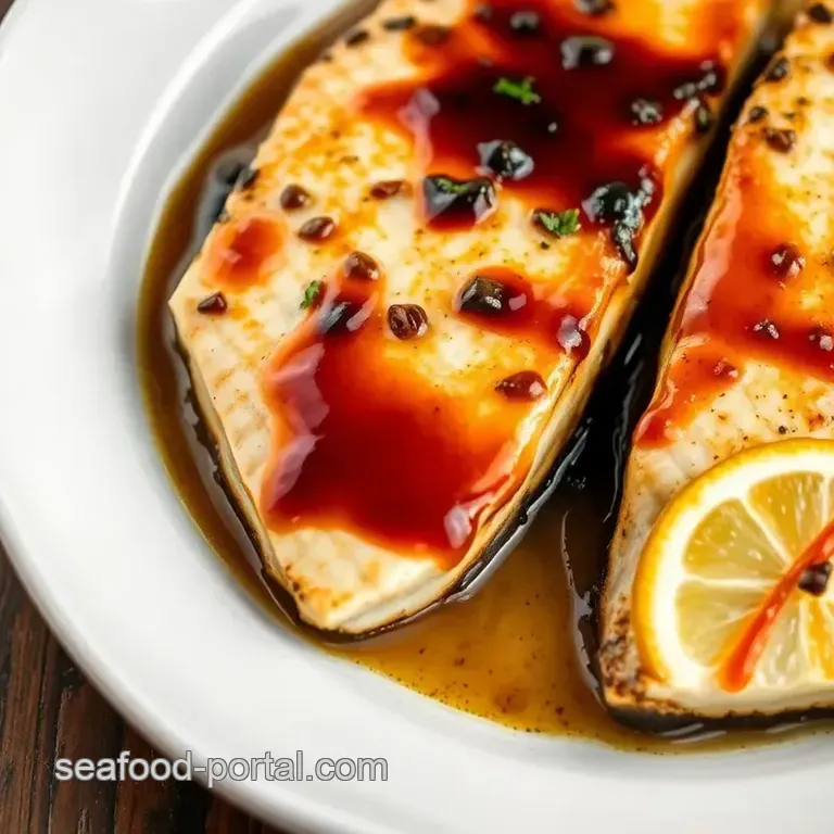 Miso-Glazed Sea Bass presentation