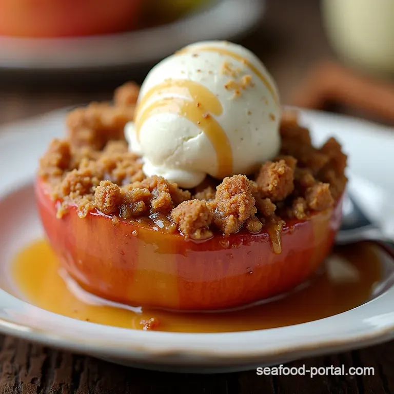 Cinnamon Swirl Baked Apples with Brown Butter Crumble Recipe