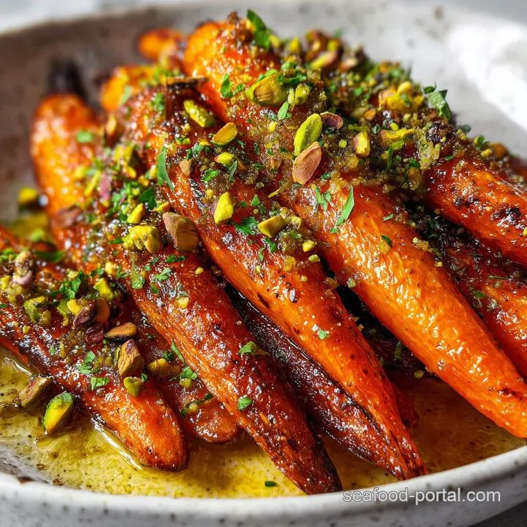 Baked Carrots with Brown Sugar Pistachios